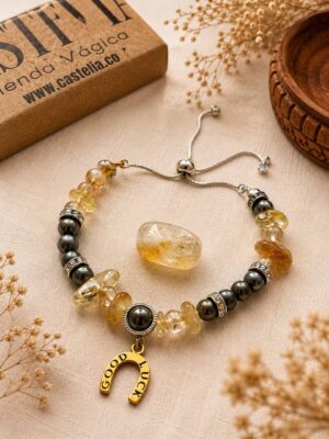 pulsera abundancia y properidad plateada atraer dinero joyeria castelia