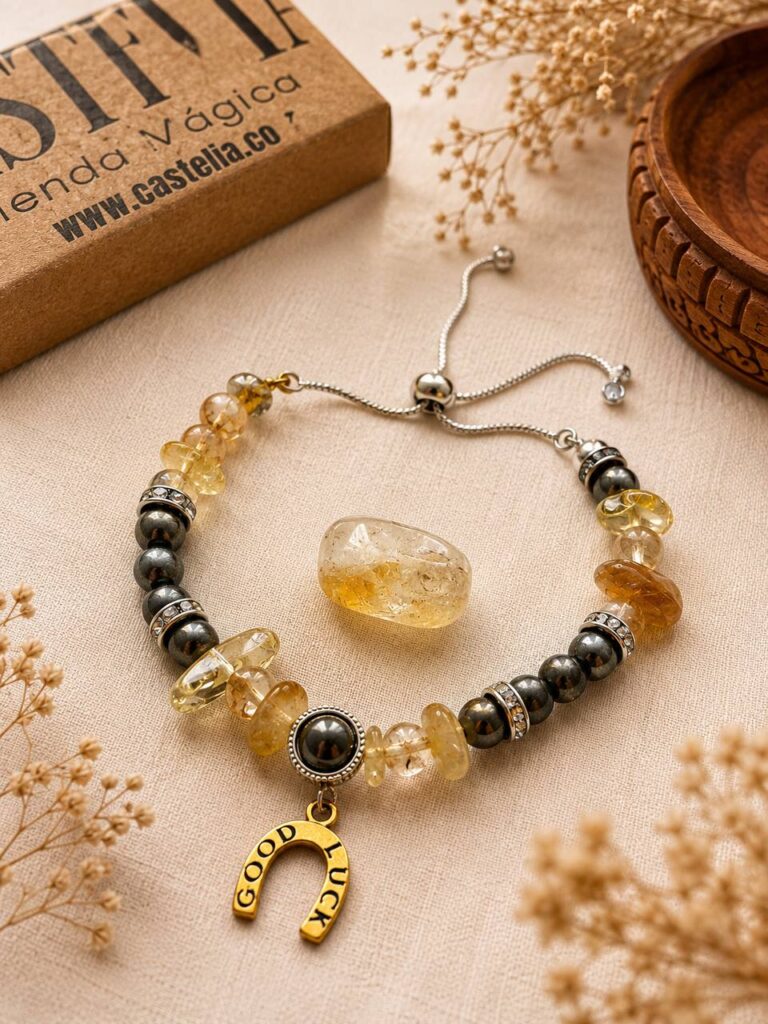 pulsera abundancia y properidad plateada atraer dinero joyeria castelia