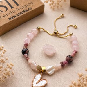 pulsera amor y armonia dorada atraer el amor joyeria castelia