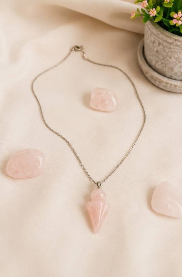 collar para el amor cuarzo rosa tambor 2 castelia