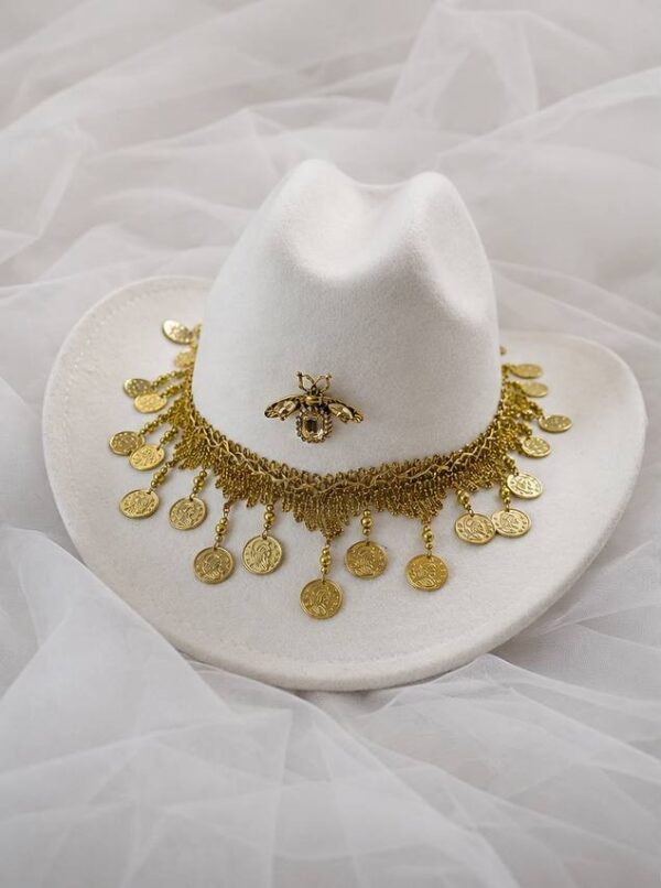 sombrero gitano castelia blanco sombrero gitano castelia blanco con monedas